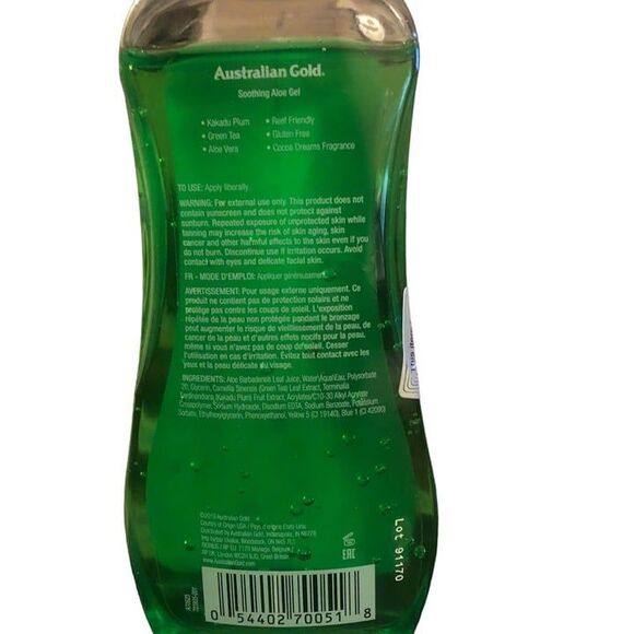 Australian Gold Soothing Aloe Vera After Sun Gel -Relieves Sunburn Pain 90% Full - Picture 3 of 5